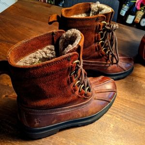 Frye Riley D Ring boots, waterproof w shea…